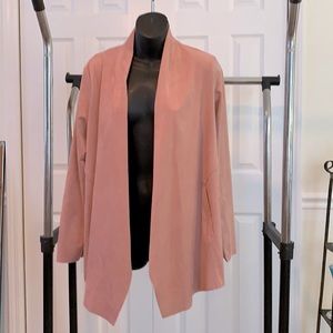 Style & Co faux suede unlined jacket. Size M, generously cut. Two pockets.